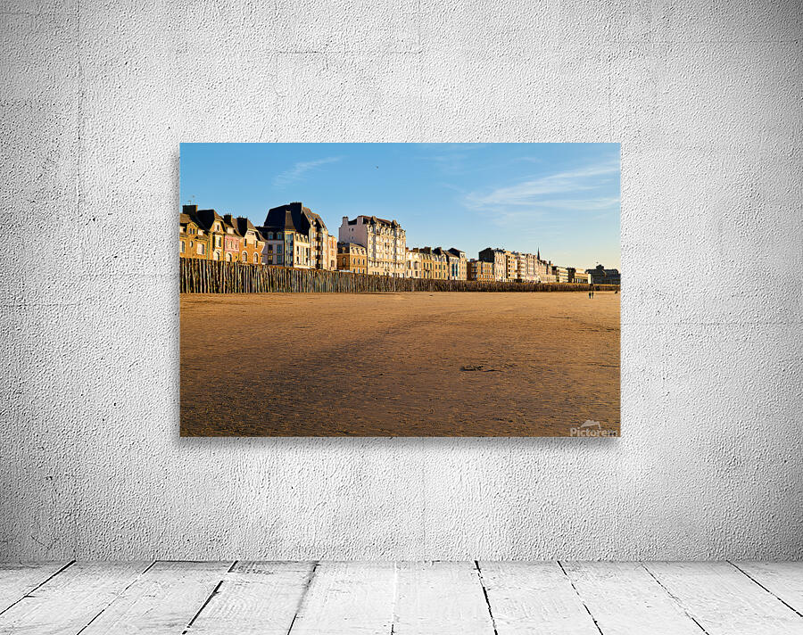 Grand Plage du Sillon beach at dusk in Saint Malo Brittany Fra Wall Preview