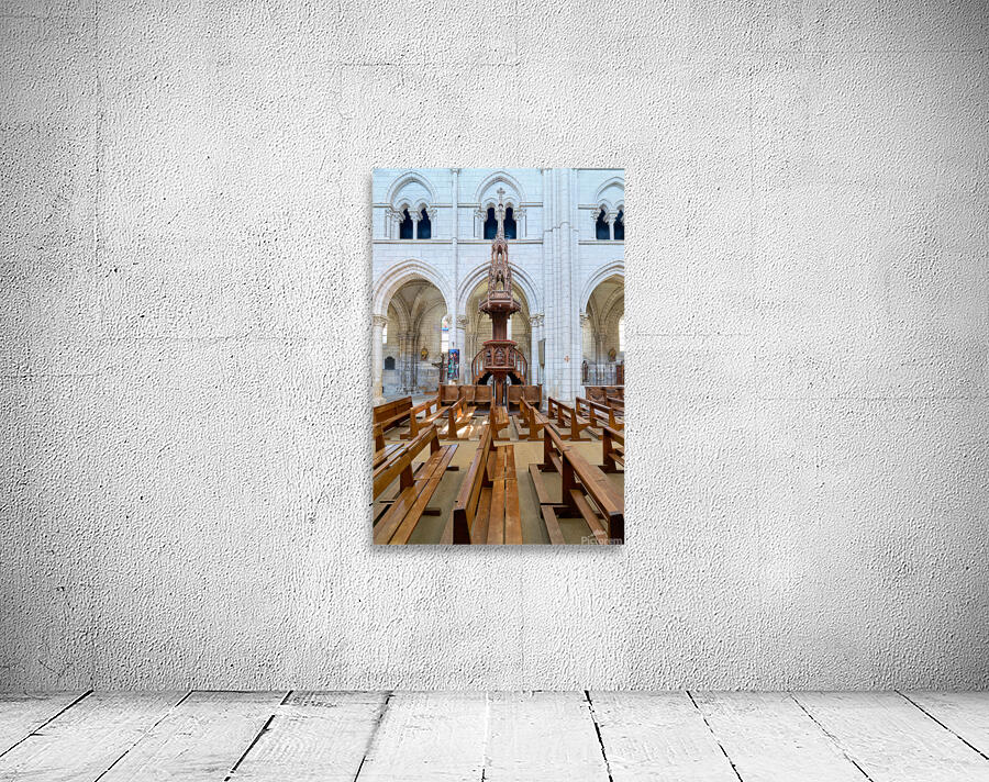 Collegiale Saint Martin church in Chablis Burgundy France Wall Preview