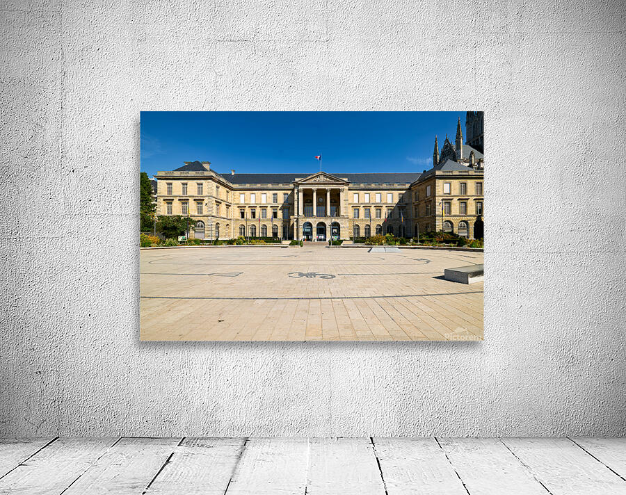 Rouen Town Hall in Normandy with clear blue sky Wall Preview
