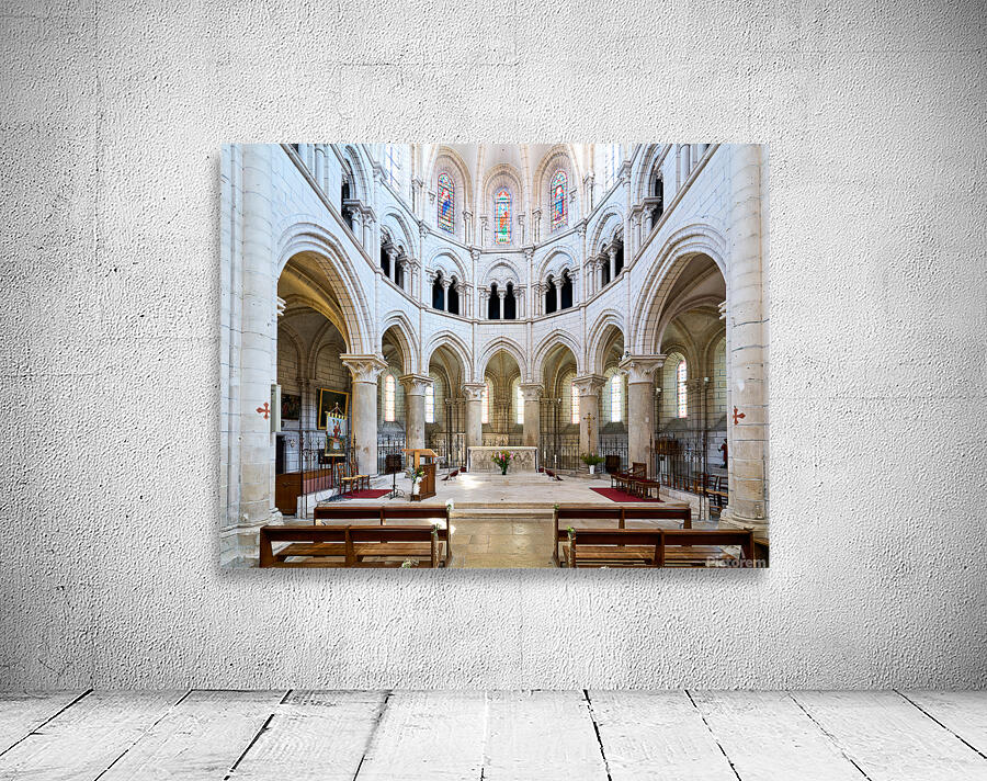 Inside Collegiale Saint Martin church in Chablis Burgundy France Wall Preview