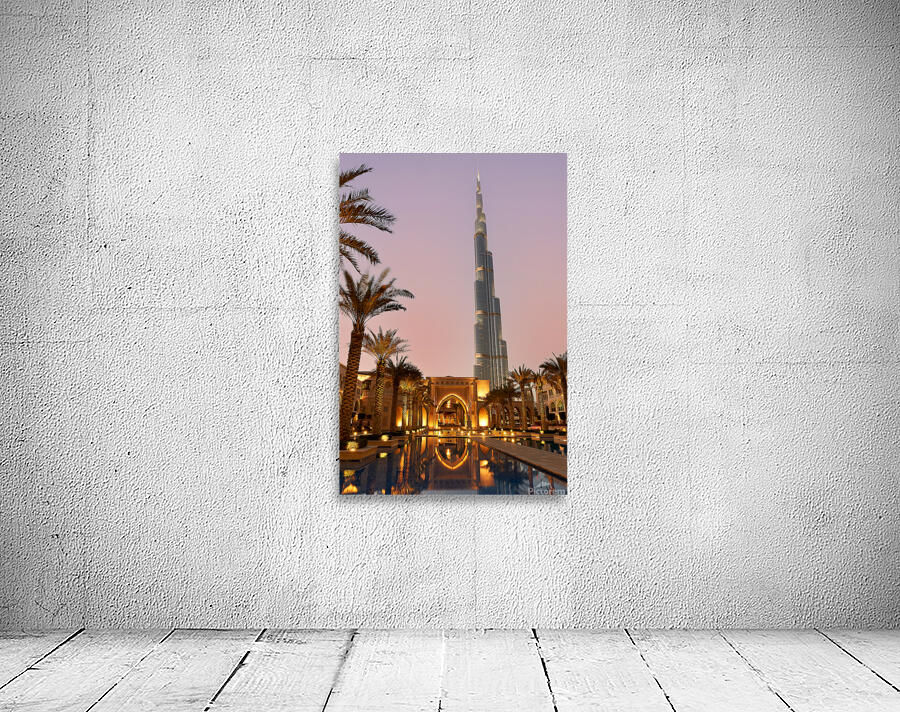 Burj Khalifa stands tall at dusk in Dubai Wall Preview