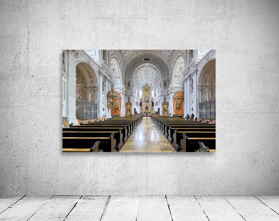 Interior view of St. Michael Church in Munich Germany Wall Preview