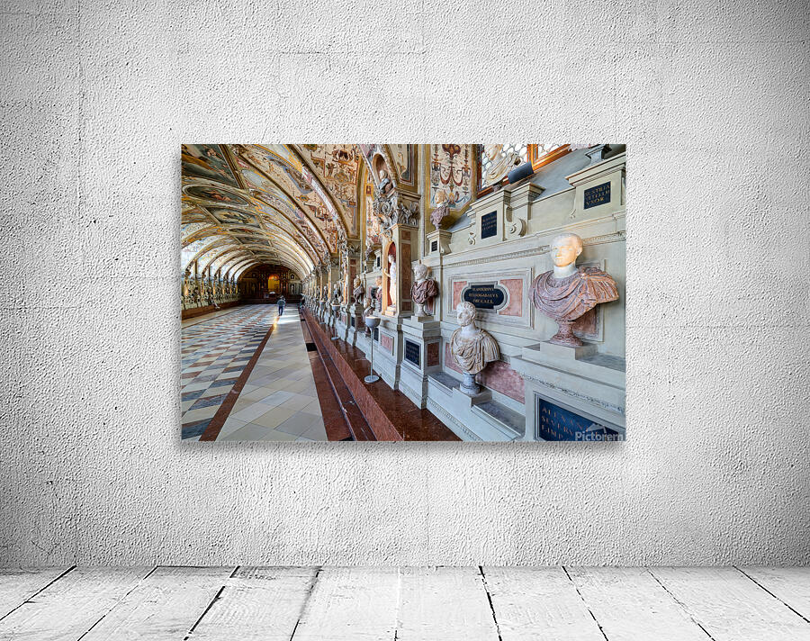 Explore the historic hall of Bavarias Residenz palace in Munich Wall Preview