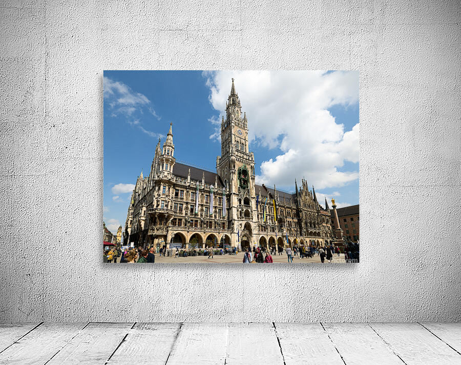 Munich town hall in Marienplatz on a sunny day in Bavaria Wall Preview