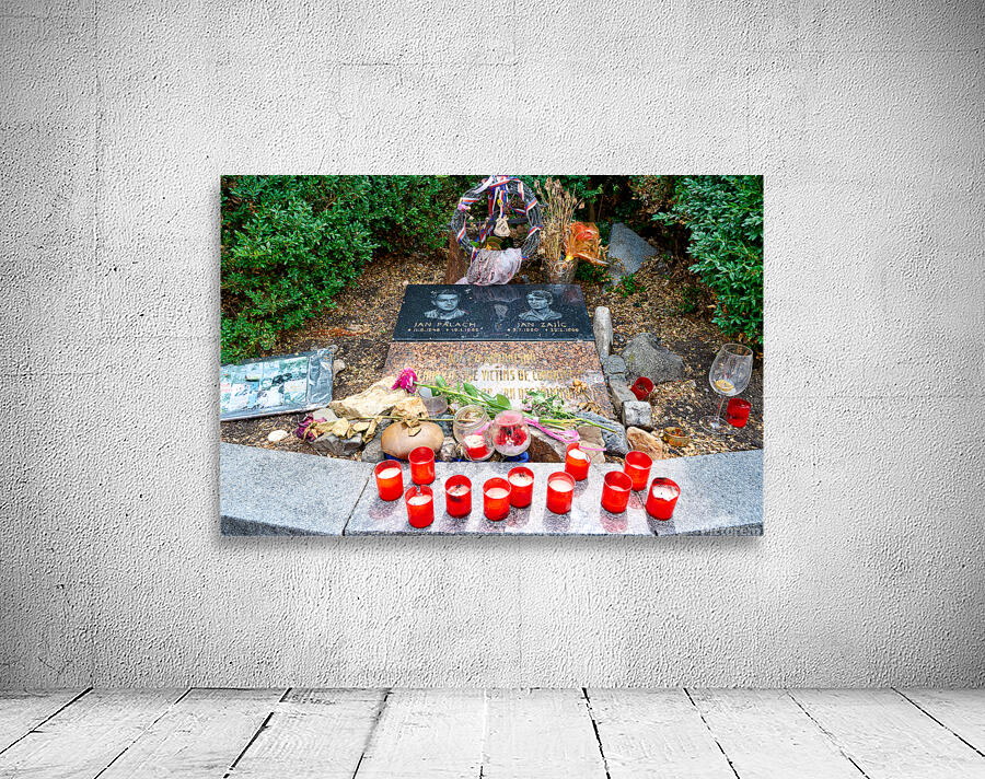 Memorial for Jan Palach and Jan Zajíc victims of communism. Wall Preview