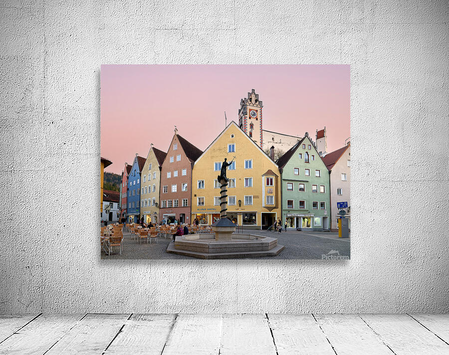 Historic buildings in Fussen on the Romantic Road in Germany Wall Preview