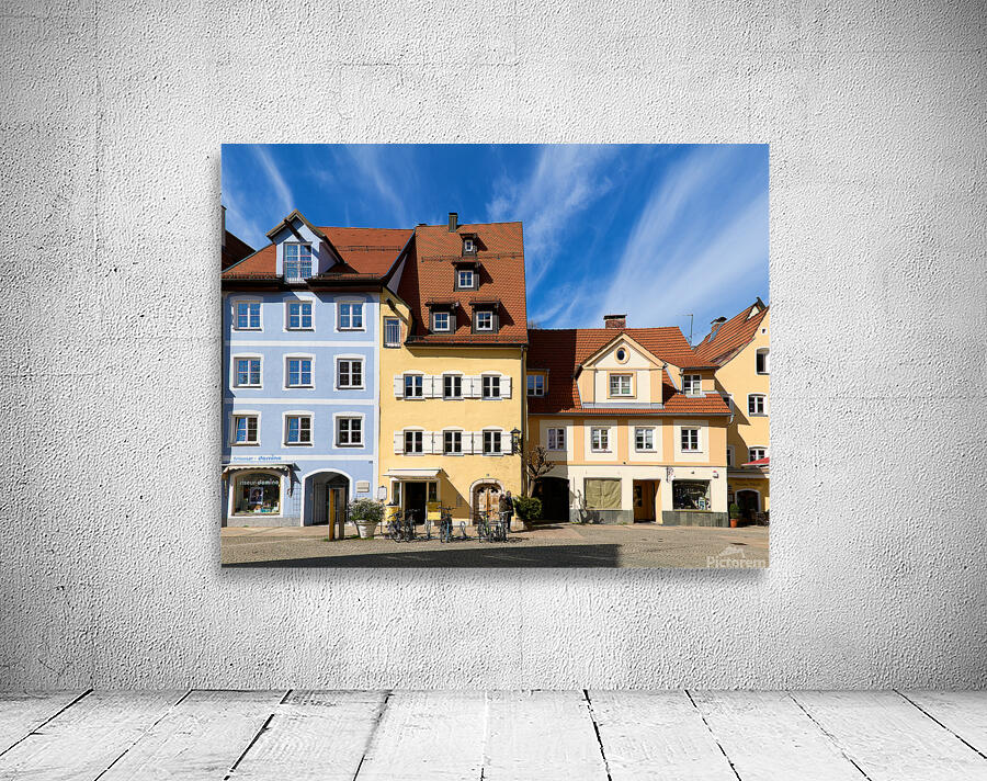 Colorful houses in Fussen along the Romantic Road in Bavaria Wall Preview
