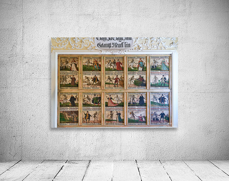 Fussen museum displays Danse Macabre art from St. Mangs Abbey Wall Preview