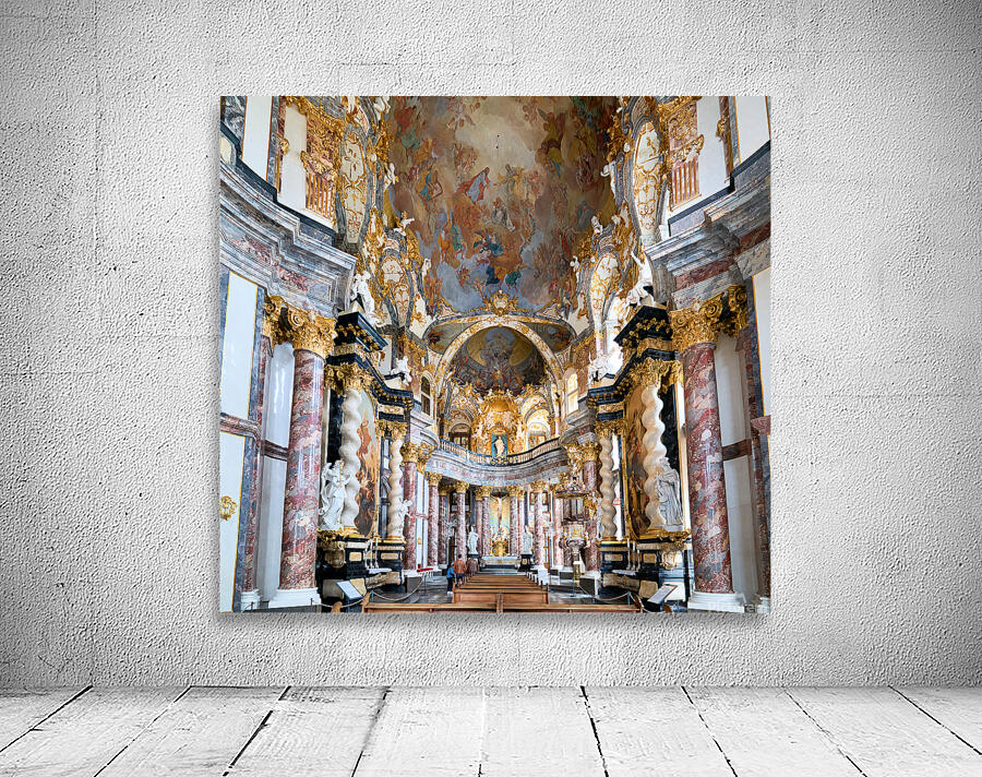 Hofkirche court church in Wurzburg along the Romantic Road in Ba Wall Preview