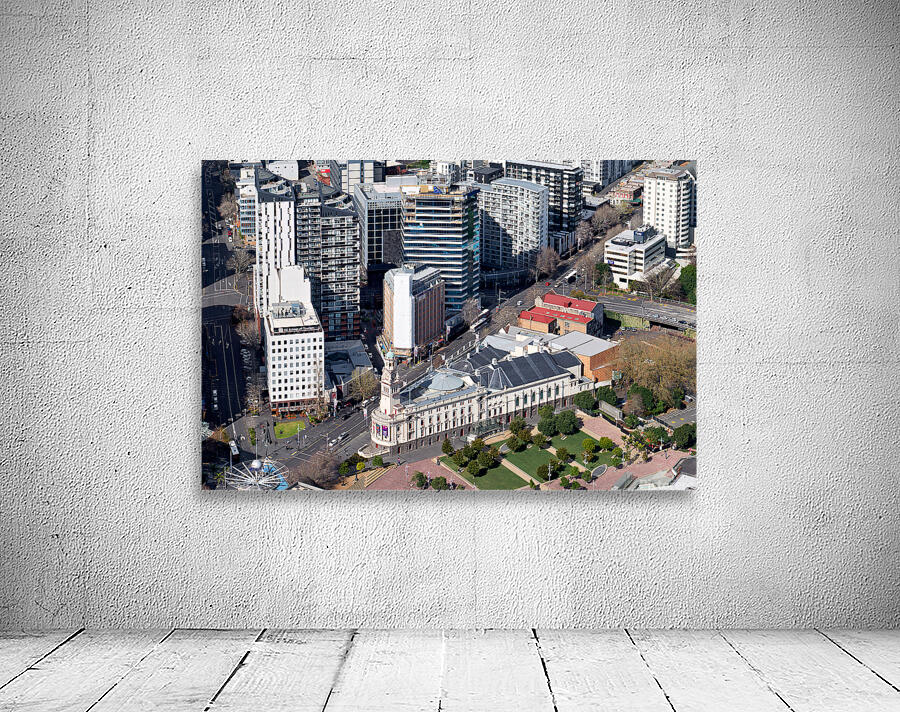 View of Auckland city and Aotea Square from above New Zealand Wall Preview