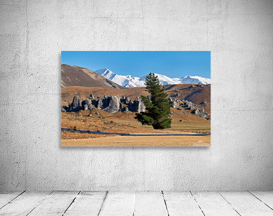 View of southern alps and castle hill in new zealand Wall Preview
