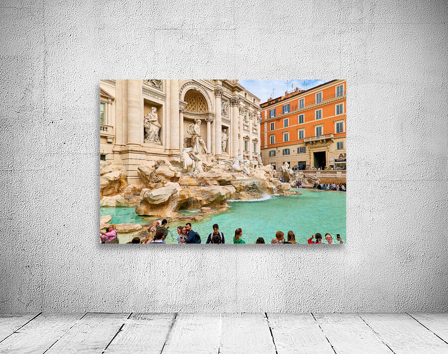 Visitors gather at Trevi Fountain in Rome Lazio Italy during the Wall Preview