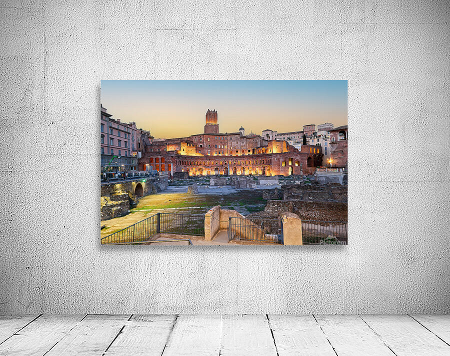 Trajans Market in Rome during sunset at Fori Imperiali Wall Preview