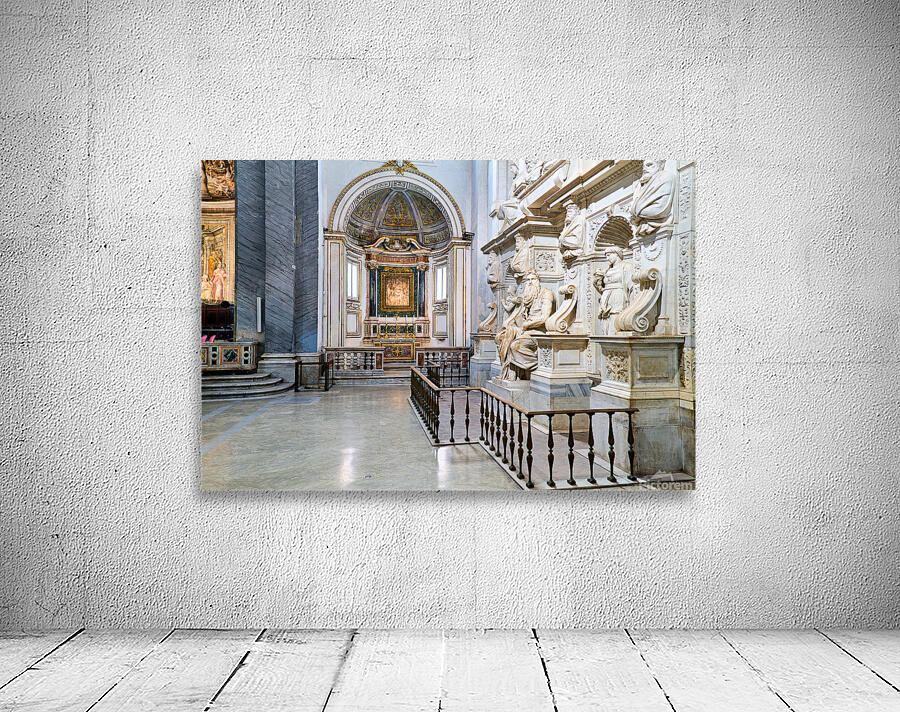 Sculpture of moses by michelangelo in san pietro in vincoli rom Wall Preview