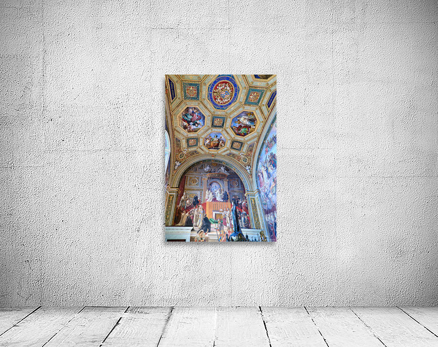 Exploring frescoes in the Raphael rooms at Vatican Museums Wall Preview