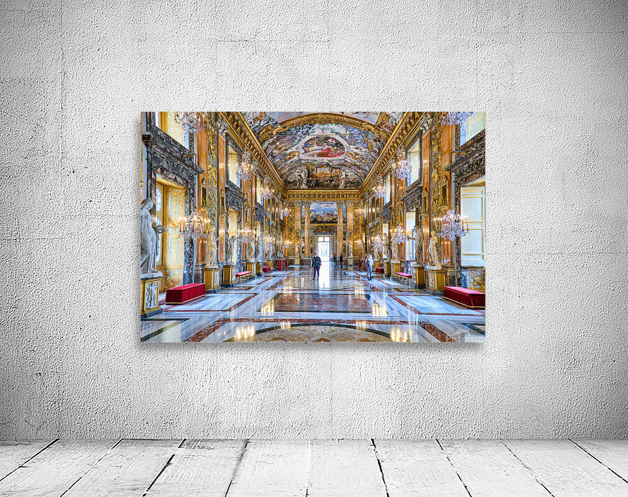 Visit to the great hall in colonna art gallery in rome italy Wall Preview