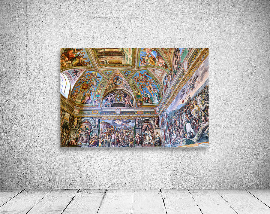 Frescoes in raphael rooms at the vatican museums in rome Wall Preview
