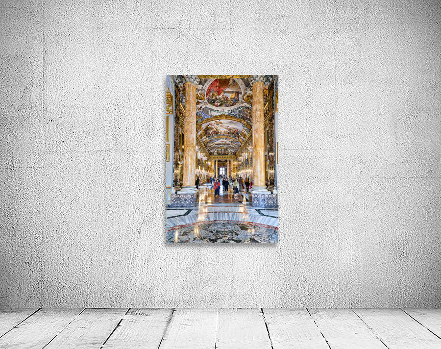 Visitors explore the Great Hall at Colonna Art Gallery in Rome Wall Preview