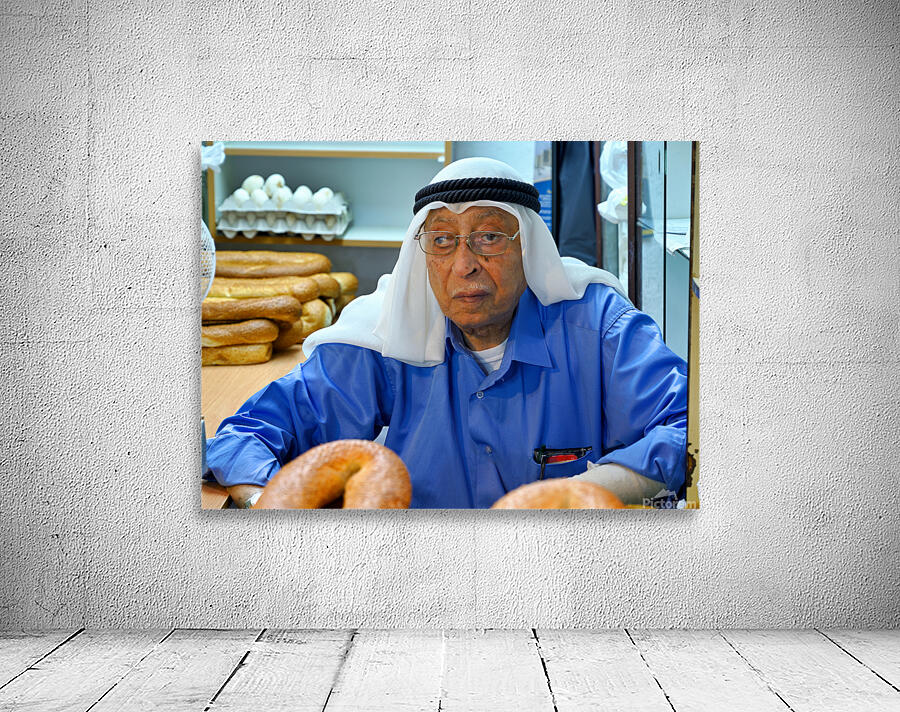 Baker working in the souq of the old city in Jerusalem Israel Wall Preview