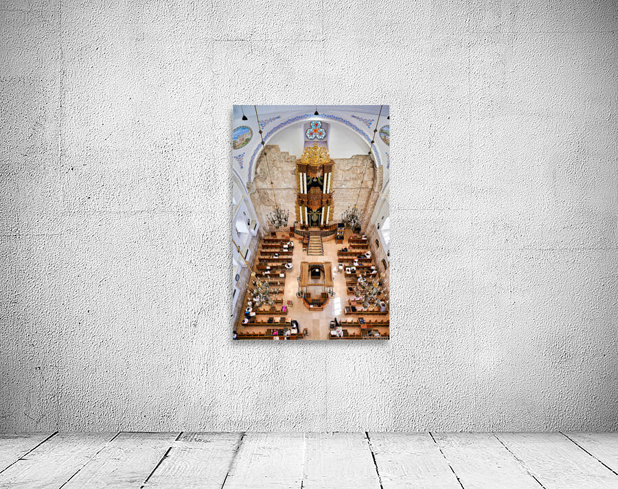 Visit to Hurva Synagogue in Jerusalem with people praying and st Wall Preview