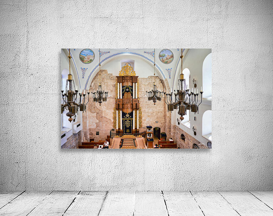 Hurva Synagogue in Jerusalem shows historic architecture and des Wall Preview