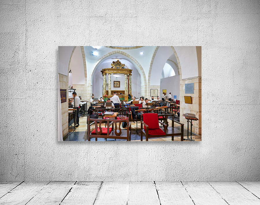 Four Sephardic synagogues in Jerusalem during prayer time Wall Preview