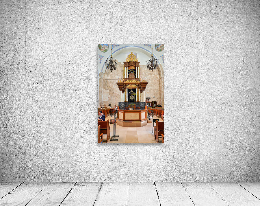 Hurva Synagogue in Jerusalem with visitors and a Torah Ark Wall Preview