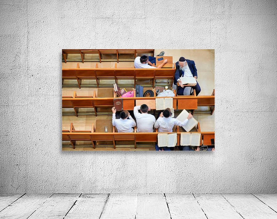 Prayer study at Hurva Synagogue in Jerusalem Wall Preview