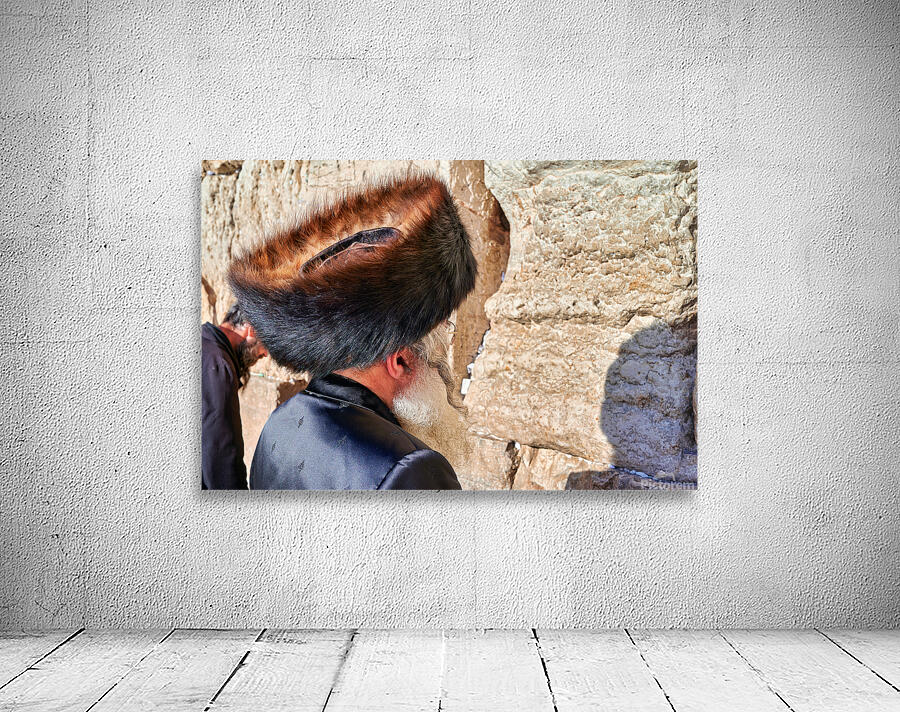 Orthodox Jews praying at the Wailing Wall in Jerusalem Israel Wall Preview