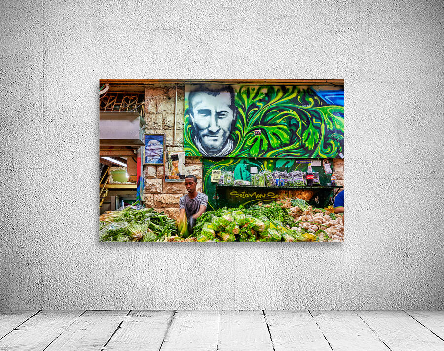 Fresh produce and activity in Mahane Yehuda Market Jerusalem Wall Preview