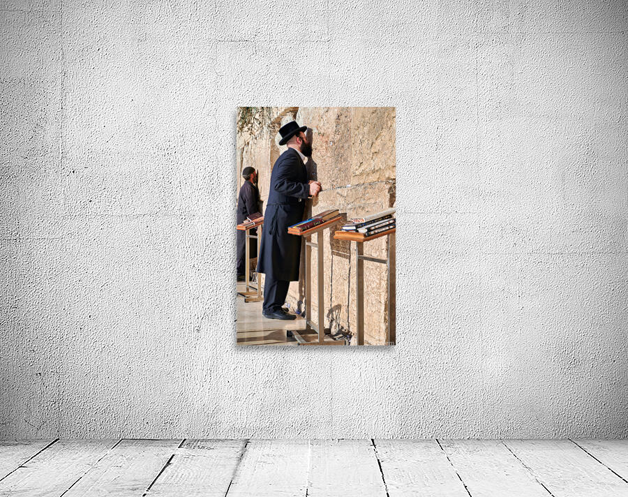 Prayers at the western wall in jerusalem Wall Preview