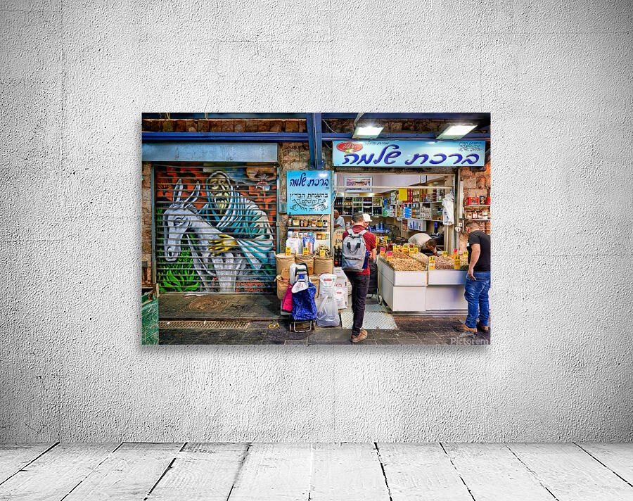 Market scene in Mahane Yehuda Market Jerusalem Israel Wall Preview