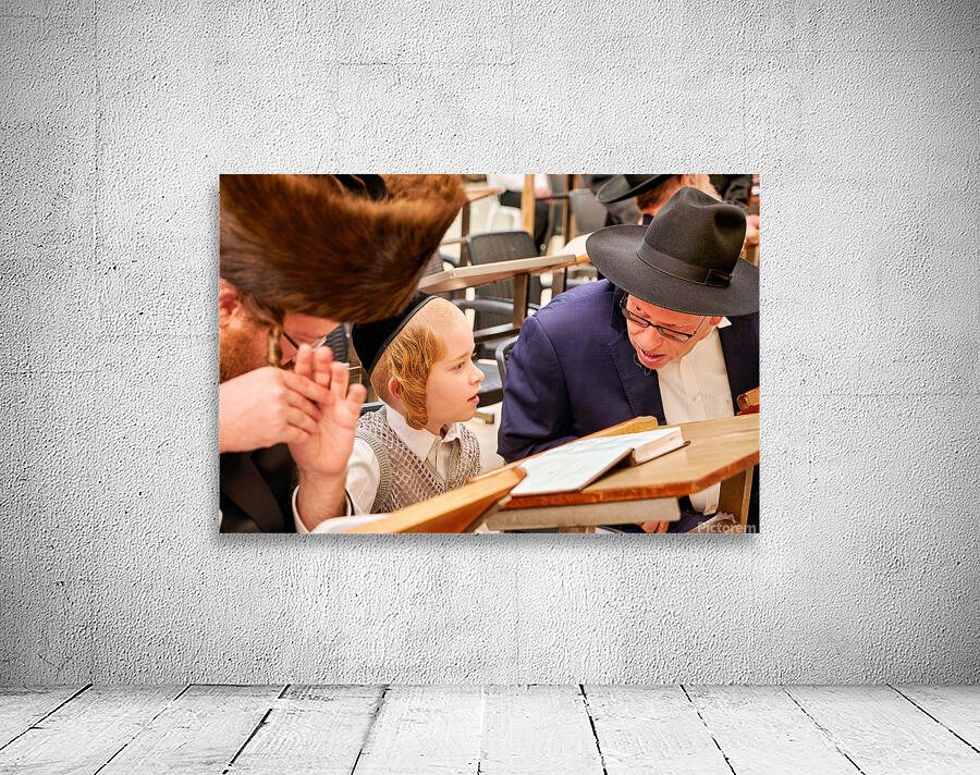 Orthodox Jews pray at the Wailing Wall in Jerusalem Israel Wall Preview
