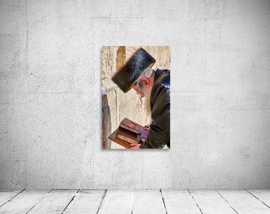 Orthodox Jews at Wailing Wall in Jerusalem during Prayer Time Wall Preview