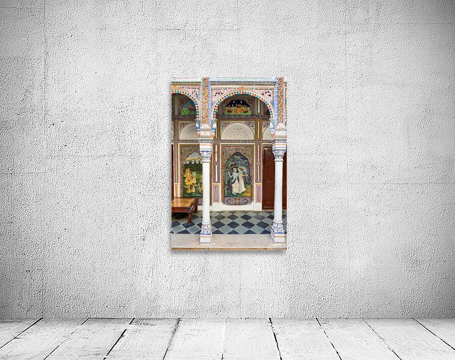 Decorated house walls in Mandawa Shekhawati region of Rajasthan Wall Preview