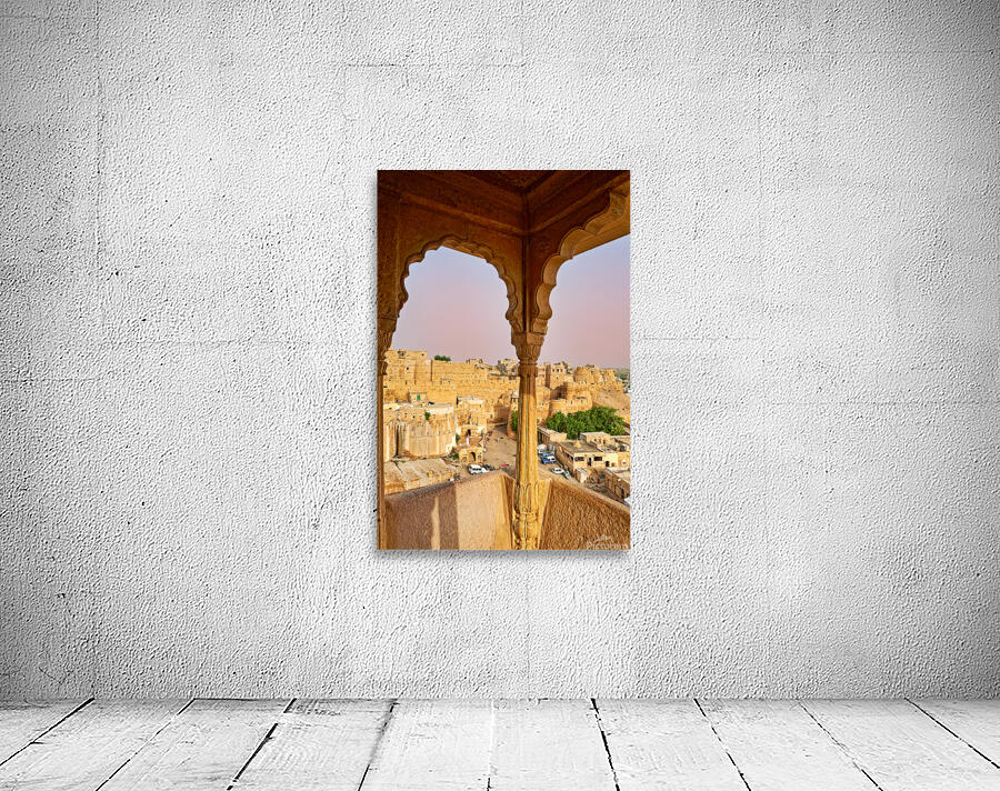 Walls of Jaisalmer glow at sunset in Rajasthan India Wall Preview