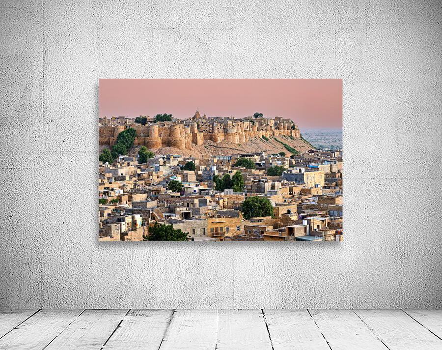 Sunset cityscape view of Jaisalmer in Rajasthan Wall Preview