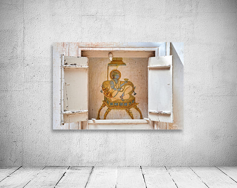 Artwork of a seated figure in Mehrangarh Fort Jodhpur Rajastha Wall Preview