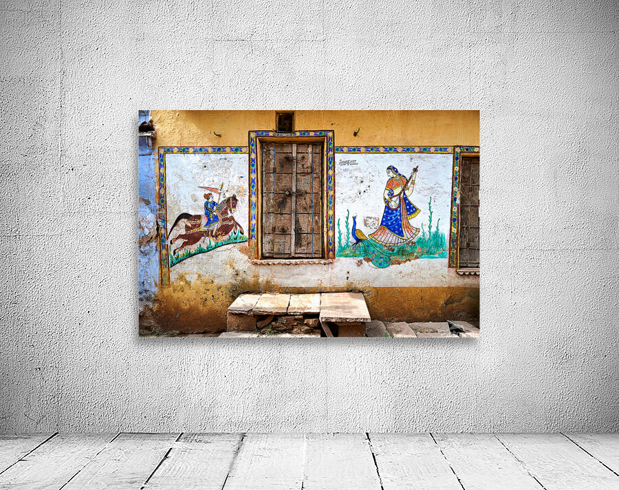 Painted house in Bundi shows culture of Rajasthan Wall Preview