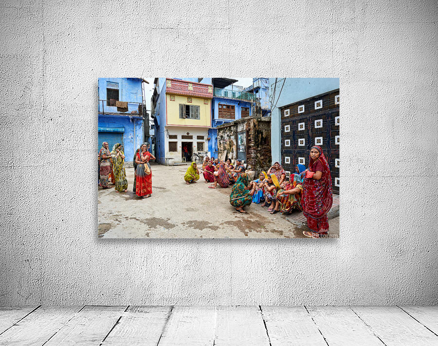 Women gather in Bundi Rajasthan during a community outing Wall Preview
