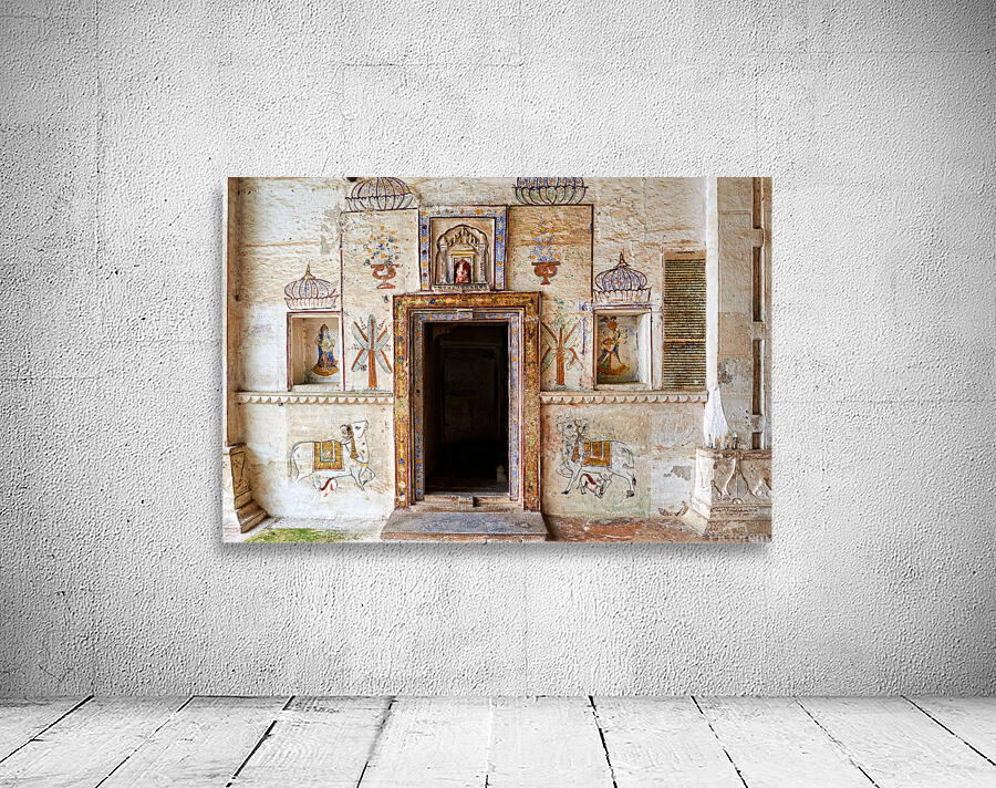 Decorations and paintings at Taragarh Fort in Bundi Rajasthan Wall Preview