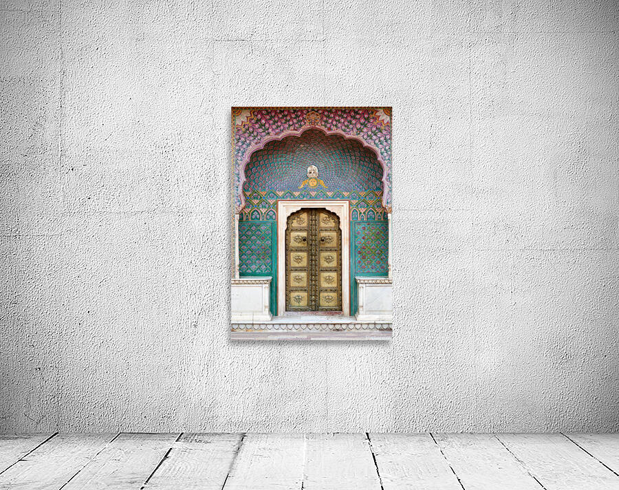 Detail of the main entrance door at City Palace in Jaipur Rajas Wall Preview