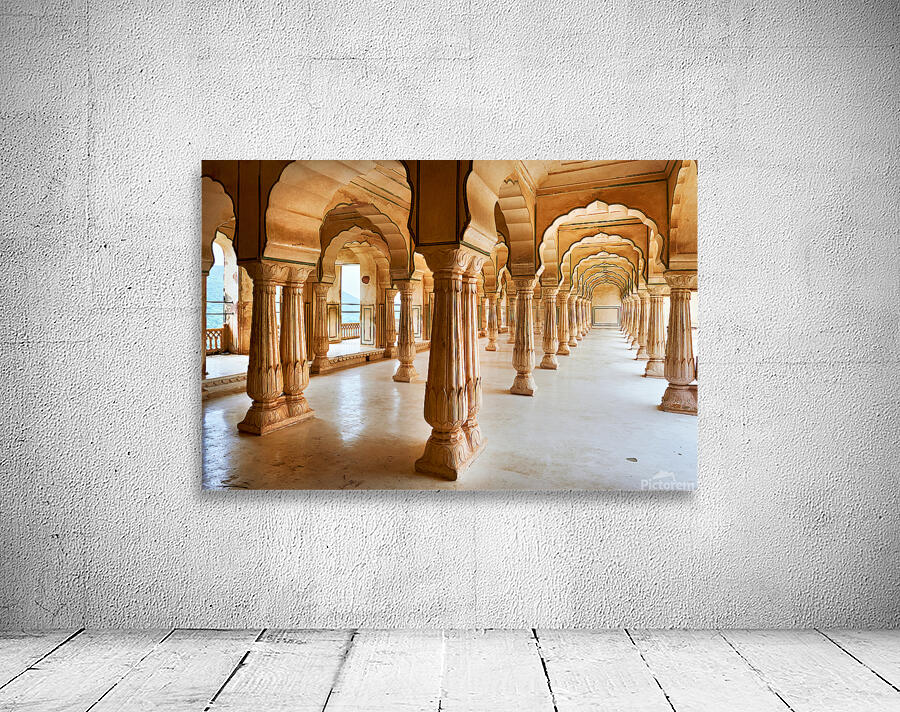 Exploring the architecture of Amber Palace in Rajasthan India Wall Preview