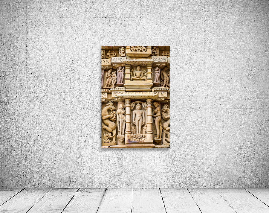 Exploring Hindu temples in Khajuraho Madhya Pradesh India Wall Preview