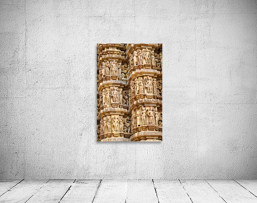 Hindu temples of Khajuraho in Madhya Pradesh showcase ancient ar Wall Preview