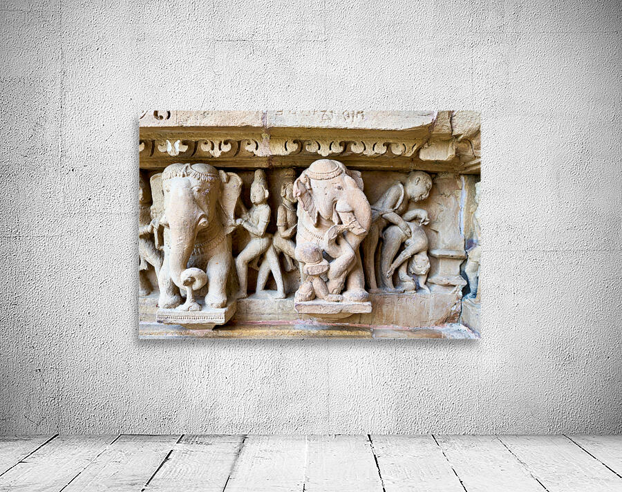 Hindu temples of Khajuraho in Madhya Pradesh showcase carvings Wall Preview