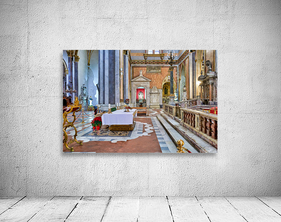 Visit to San Domenico Maggiore church in Naples Campania Italy Wall Preview