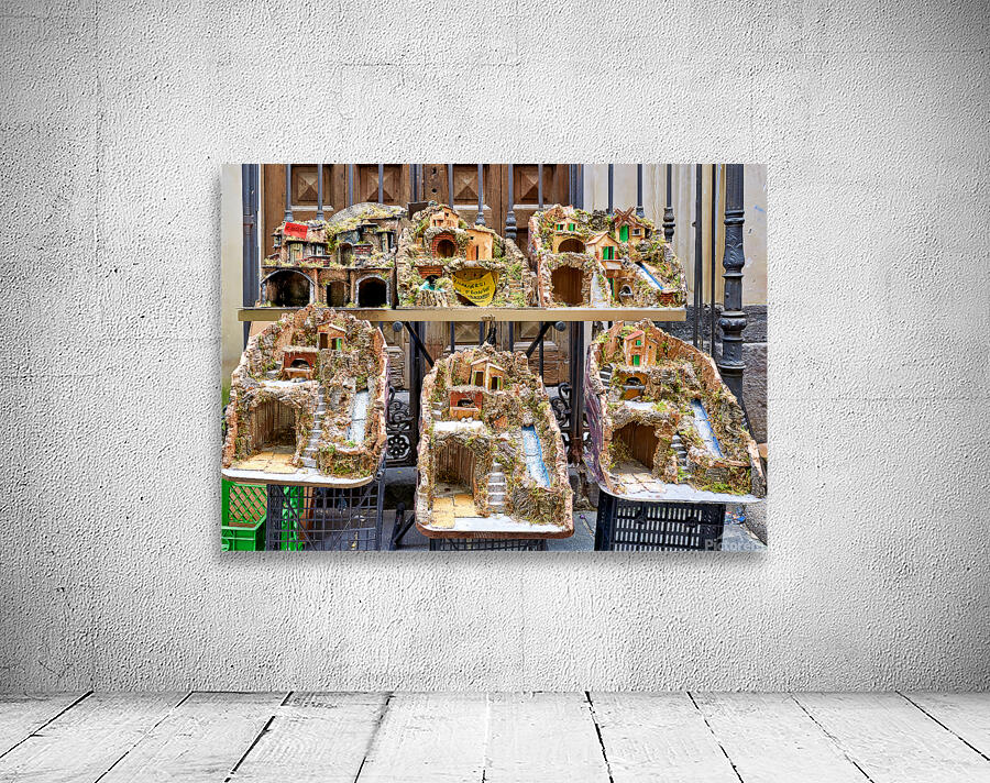 Handmade Christmas nativity scenes in Naples artisan workshop Wall Preview