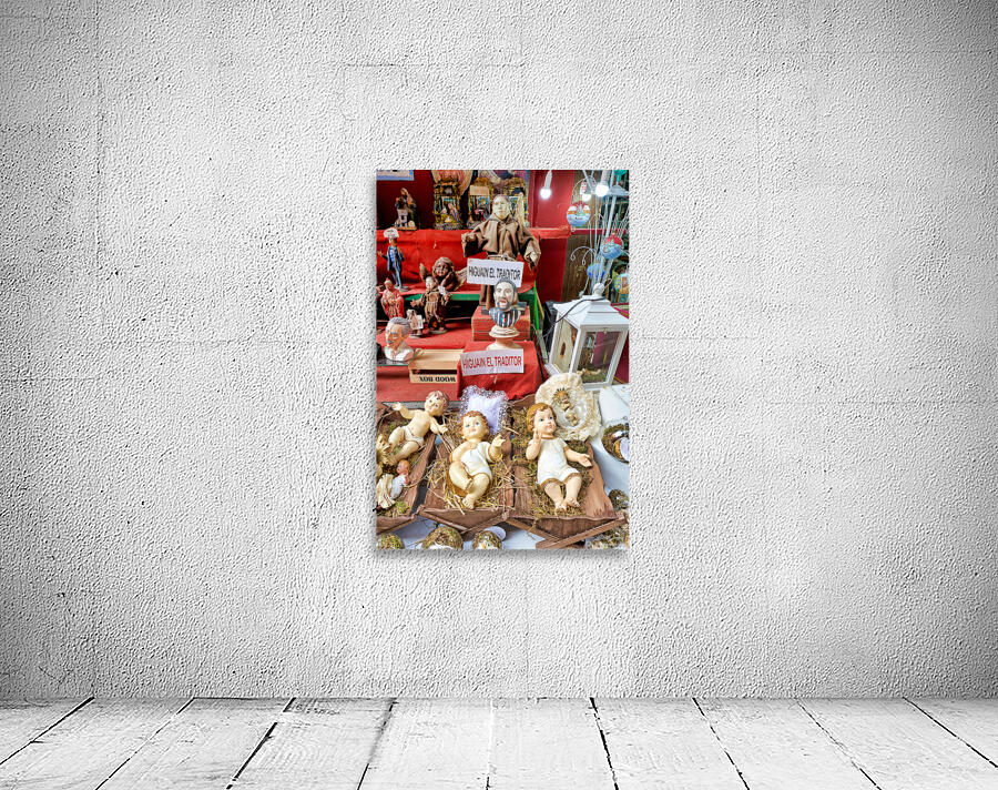 Statues in artisan workshops of Via Gregorio Armeno in Naples Wall Preview