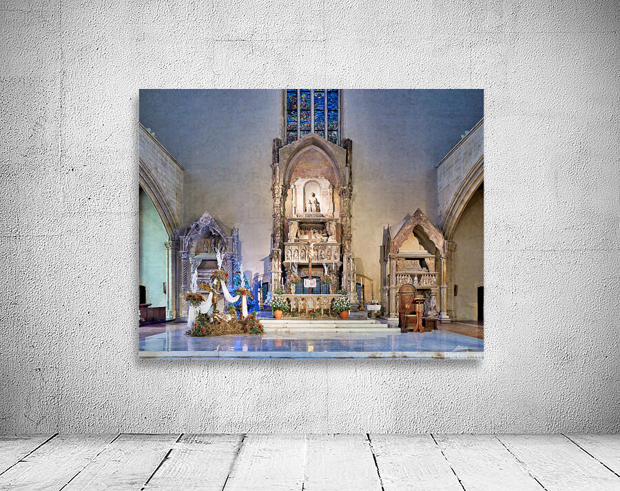 Santa Chiara Basilica Church altar in Naples Campania Italy Wall Preview